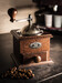 Moulin à café manuel Nostalgie Antique bois de hêtre teinté Noyer 21 cm